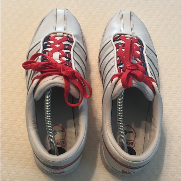 K-Swiss White Sneakers with Red and Blue Accents - Picture 4 of 7